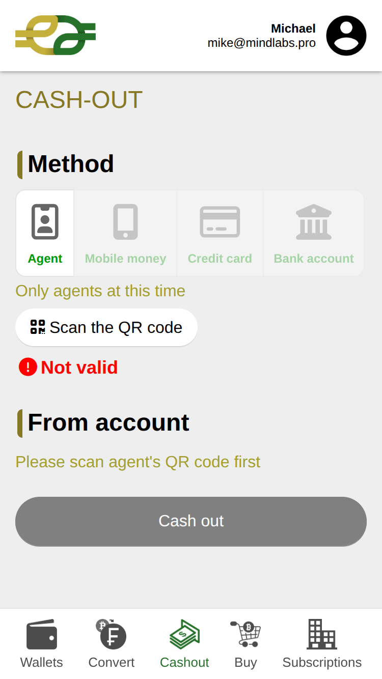 EALLIANCE Cashout Screen